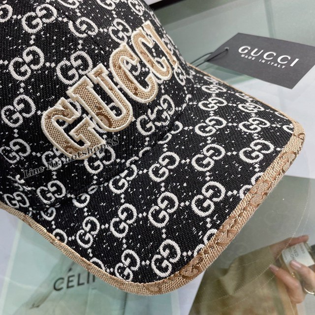 Gucci古奇專櫃爆款刺繡字母棒球帽鴨舌帽 mmyj3074